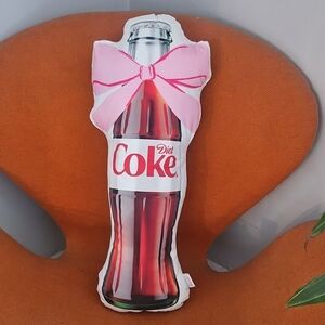 Diet Coke Decorative Pillow with Pink Bow